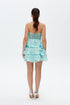 SHINY FRILL DETAILED LACE MINI DRESS